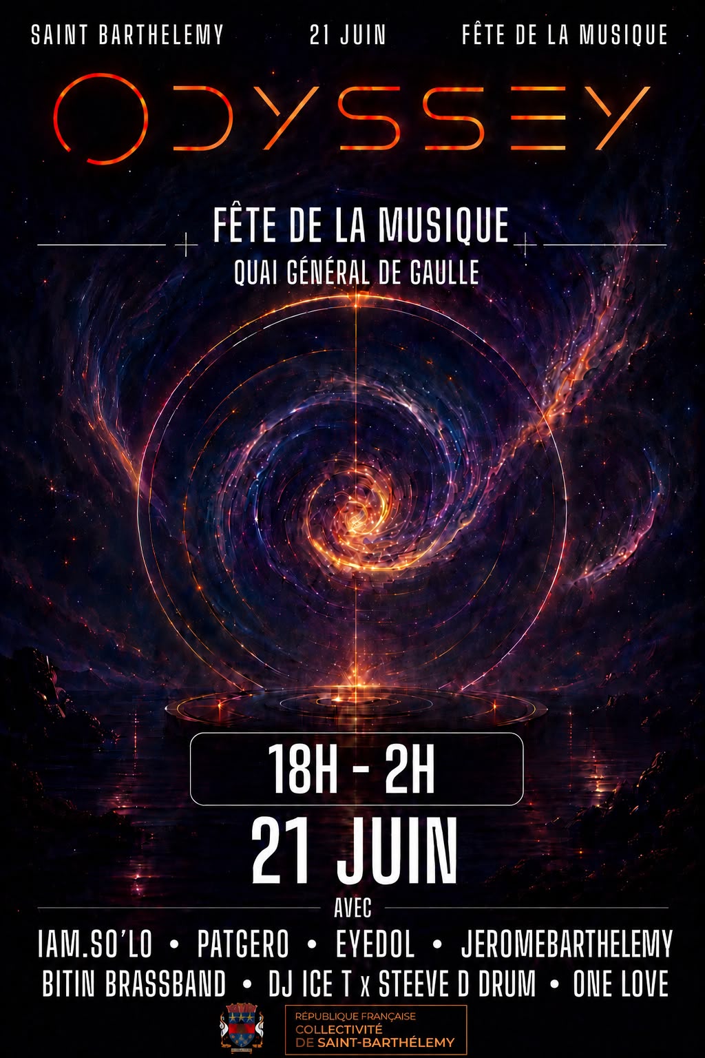 Affiche d’événement SO.LOFR, vortex coloré